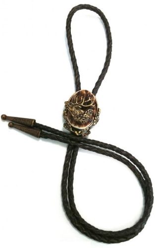 Cravata americana motiv cap cerb, metal