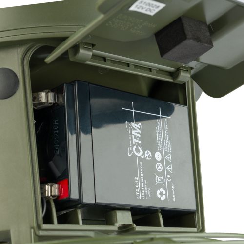 Hrănitor automat pentru vânat EUROHUNT Evolution 2.0, 12V, cu panou solar și acumulator inclus
