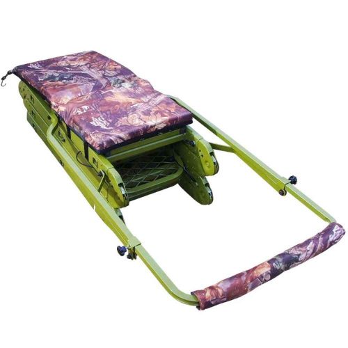 Scară de Pândă din Aluminiu Pliabilă cu Scaun și Suport pentru Armă – Ușoară, Stabilă și Confortabilă pentru Vânătoare