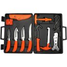 Set Profesional pentru Tranșarea și Dezosarea Vânatului WALD & FORST Big Box – 13 Piese, Oțel Inoxidabil, Cutie de Transport