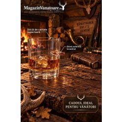   Pahar Whisky Parforce Shot 270 ml cu Glonț Decorativ – Cadou pentru Vânători