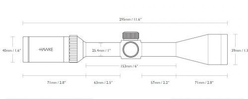 Luneta Hawke Vantage 4x32 Mil-dot 1"