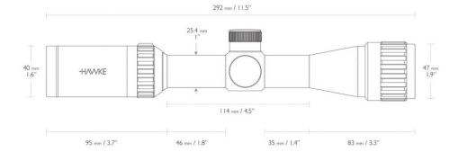 Luneta 2-7x32  Hawke Vantage AO Mil-Dot