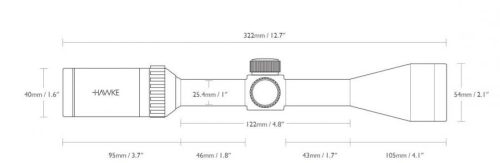 Luneta 3-9x40 Hawke Vantage AO Mil-Dot