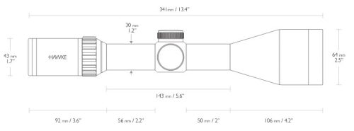 Luneta Hawke Vantage 3-12x56 30 WA IR L4A