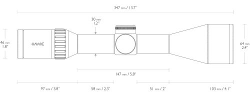 Luneta Hawke Endurance 3-12×56 30 WA, LRC 12x