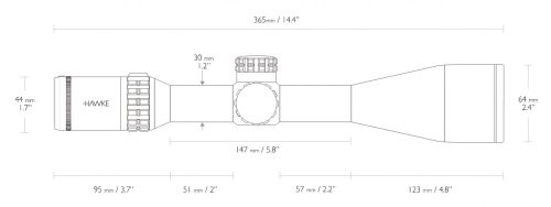 Luneta Hawke Frontier 5-25×56 FFP Mil Pro