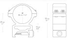 Montură Lunetă Hawke Match 30mm High Weaver/Picatinny – Fixare Extrem de Stabilă și Aliniere Perfectă