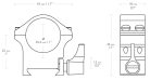 Inele Hawke Professional 1", Weaver, medii, otel, detasabile