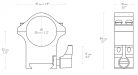 Inele Hawke Professional 30 mm, Weaver, inalte, otel, detasabile
