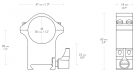 Inele Hawke Professional 30 mm, Weaver, extra inalte, otel, detasabile