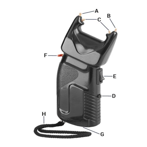 Electrosoc cu spray iritant lacrimogen defensiv Scorpy 200 ESP, 2 in 1