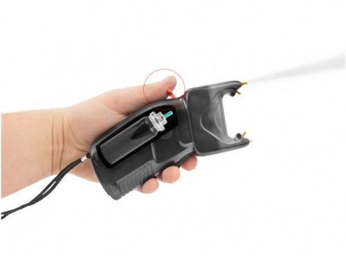 Electrosoc cu spray iritant lacrimogen defensiv Scorpy 200 ESP, 2 in 1