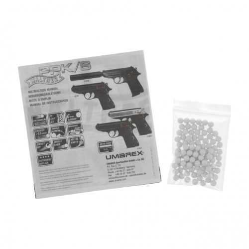 Pistol Airsoft Walther PPK/S 6 mm Spring,  < 0,5 J cu actionare mecanica