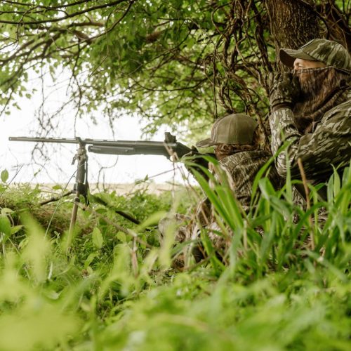 Trepied de vânătoare Primos Trigger Stick Vantage – reglabil 104–170 cm, Mossy Oak Bottomland