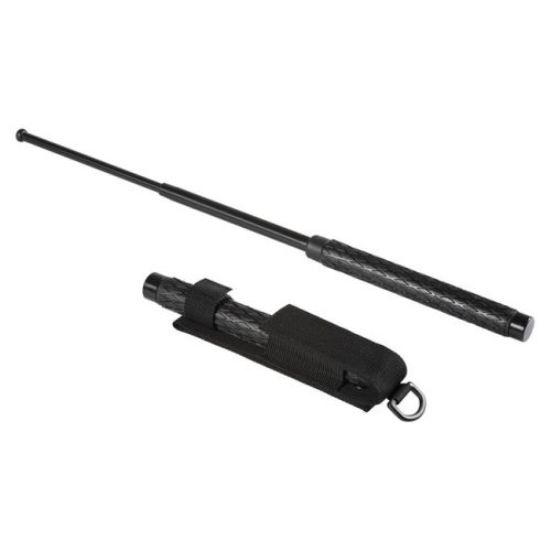Baston telescopic autoaparare Walther TDB 26, otel, 65 cm, 3 sectiuni, negru, maner cauciucat, teaca