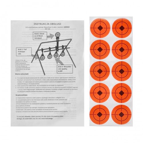 Țintă Metalică RazorGun Wind Spinner – 4 Pendule și Resetare Automată