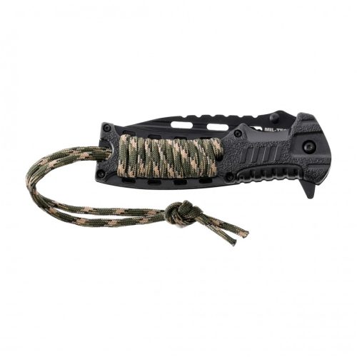 Briceag Mil-Tec survival cu amnar si paracord