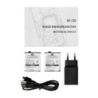 Stații Radio PMR Baofeng BF-25E Black Twin - Set 2 Bucăți, 16 Canale, VOX, Acumulator 1400 mAh