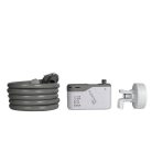 Duș portabil reîncărcabil Flextail Max Shower pentru camping, IPX7, 3 l/min, alb