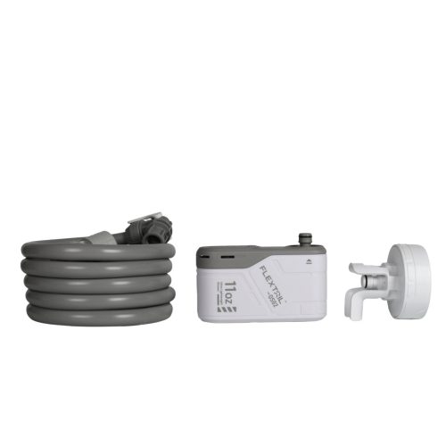Duș portabil reîncărcabil Flextail Max Shower pentru camping, IPX7, 3 l/min, alb
