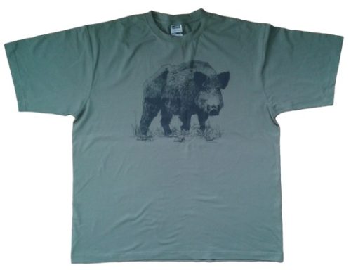 Tricou polo vanatoare motiv mistret