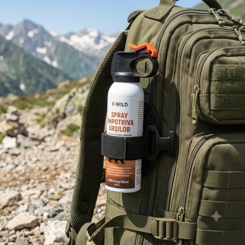 Spray Împotriva Urșilor X-WILD Fog 300 ml – Bear Spray Profesional, Protecție Rapidă până la 10 m pentru Vânătoare și Outdoor