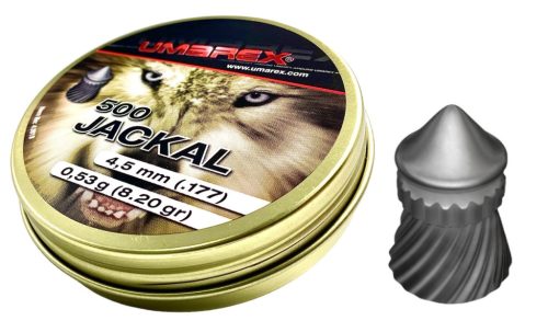Diabolo Umarex Jackal Pointed Ribbed 4,5 mm, 0,53 g, 500 buc. – Vârf ascuțit, penetrare eficientă